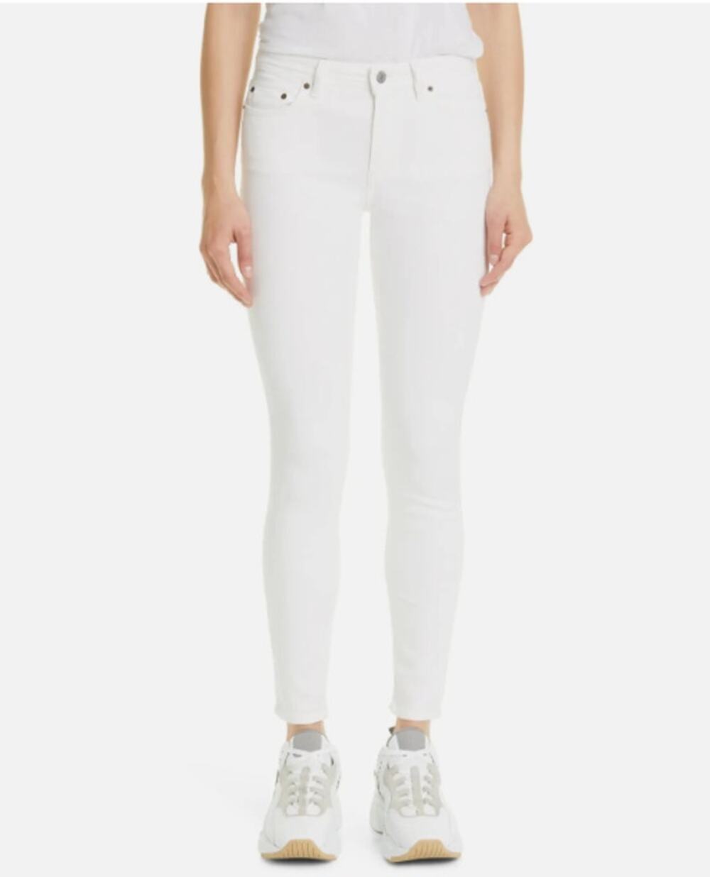 ACNE STUDIOS Bla Konst Peg Stretch Skinny Jeans Slim White 30D176-157